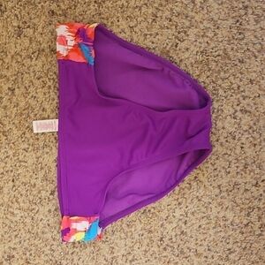 Justice purple swim bottoms size 16